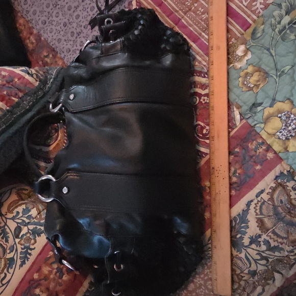 Francesco Biasia Black Leather Shoulder Bag - Picture 11 of 12